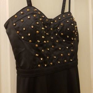 Exclusive Forever21 Black Studded Dress